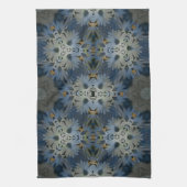 Antiek Blauwe Daisy Bloemen Theedoek (Verticaal)