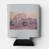 antiek blauwe patina blikjeskoeler (Achterkant)