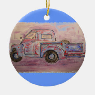 antiek blauwe patina keramisch ornament
