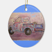 antiek blauwe patina keramisch ornament (Links)