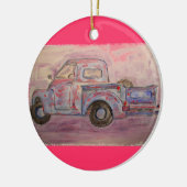 antiek blauwe patina keramisch ornament (Links)