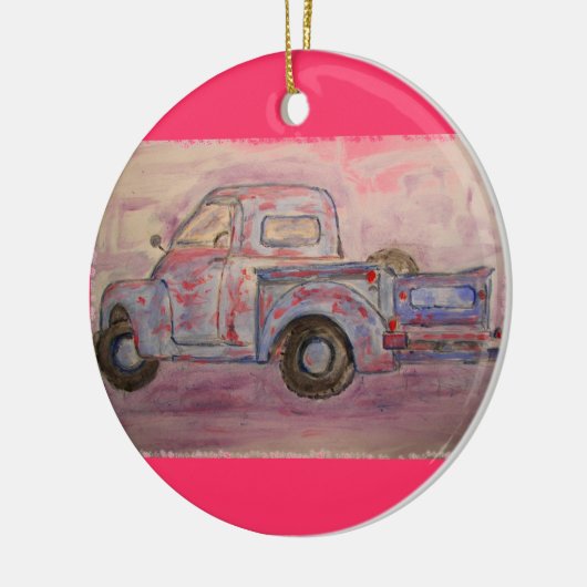 antiek blauwe patina keramisch ornament (Links)