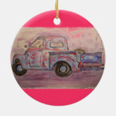 antiek blauwe patina keramisch ornament (Achterkant)