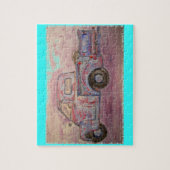 antiek blauwe patina legpuzzel (Verticaal)