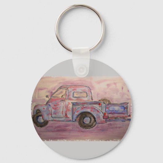 antiek blauwe patina sleutelhanger (Voorkant)