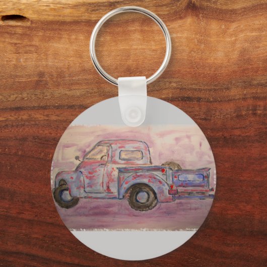 antiek blauwe patina sleutelhanger (Voorkant)