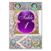 ANTIEK BLAUWE PINKSTROMEN, PAARSE GEMSTONES, PEARL KAART (Achterkant)