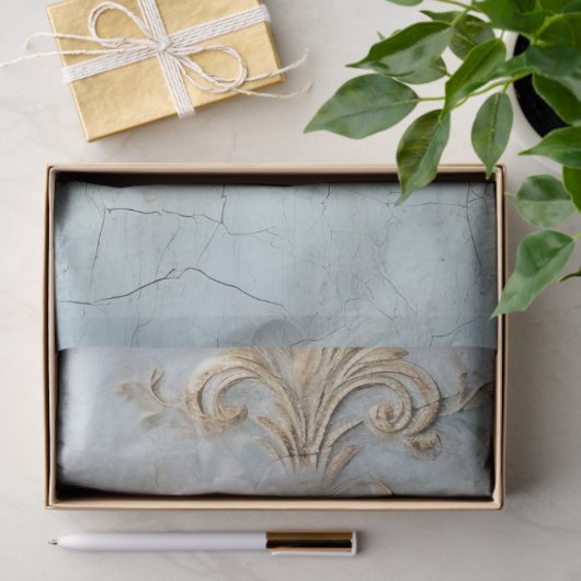 Antiek Blauwe Romance Design Serie 20 Tissuepapier (Geschenk)