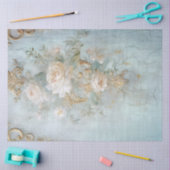 Antiek Blauwe Romance Design Serie 20 Tissuepapier (Craft)