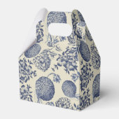 Antiek blauwe ventilator AfdrukFloral Bedankdoosjes (Voorkant Zijde)