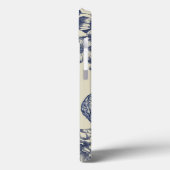 Antiek blauwe ventilator AfdrukFloral Case-Mate iPhone Case (Achterkant / Links)