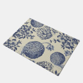 Antiek blauwe ventilator AfdrukFloral Deurmat (Schuin)