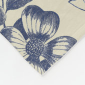 Antiek blauwe ventilator AfdrukFloral Fleece Deken (Hoek)