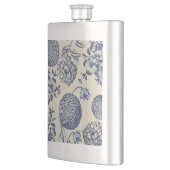 Antiek blauwe ventilator AfdrukFloral Heupfles (Links)