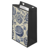 Antiek blauwe ventilator AfdrukFloral Klein Cadeauzakje (Voorkant Gekanteld)