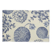 Antiek blauwe ventilator AfdrukFloral Kussensloop (Achterkant)