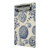 Antiek blauwe ventilator AfdrukFloral Mini Klembord (Angled2)
