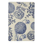 Antiek blauwe ventilator AfdrukFloral Mini Klembord (Achterkant)