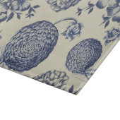 Antiek blauwe ventilator AfdrukFloral Snijplank (Hoek)