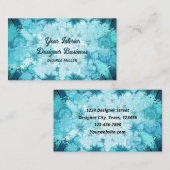 Antiek Blauwgroen Blauw Groen Waterverf Textuur Visitekaartje (Voorkant / Achterkant)