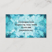 Antiek Blauwgroen Blauw Groen Waterverf Textuur Visitekaartje (Achterkant)