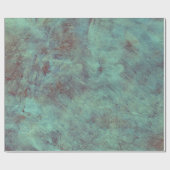  Antiek Blauwgroen bruin getextureerd ontspringen Cadeaupapier (Vlak)