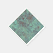 Antiek Blauwgroen bruin getextureerd ontspringen Servet (Hoek)