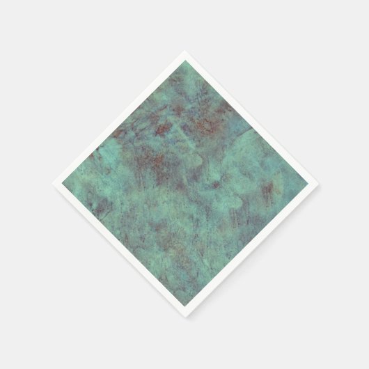 Antiek Blauwgroen bruin getextureerd ontspringen Servet (Hoek)