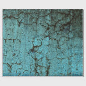  Antiek Blauwgroen Groene Textuur Grunge Cadeaupapier (Vlak)