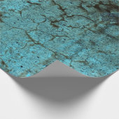  Antiek Blauwgroen Groene Textuur Grunge Cadeaupapier (Hoek)