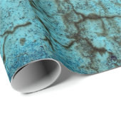  Antiek Blauwgroen Groene Textuur Grunge Cadeaupapier (Rol Hoek)