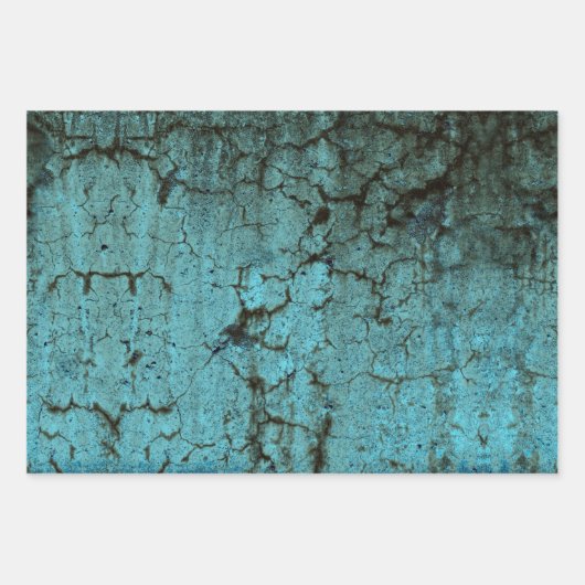  Antiek Blauwgroen Groene Textuur Grunge Inpakpapier Vel (Voorkant 2)