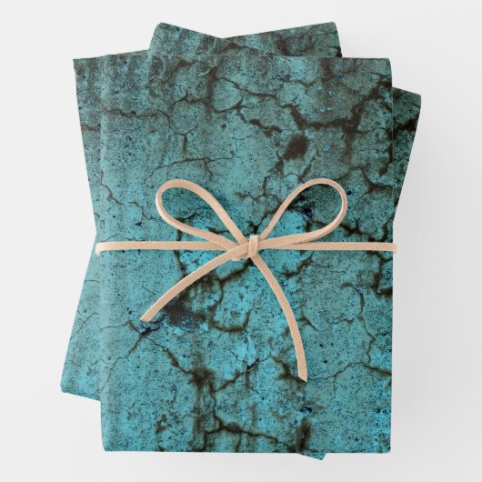 Antiek Blauwgroen Groene Textuur Grunge Inpakpapier Vel (In situ)