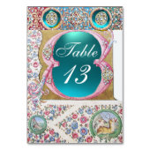 ANTIEK BLAUWGROEN PINKSTROOM, BLAUWE GEMSTONES, PE KAART (Achterkant)