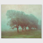 Antiek Blauwgroen textuur Landschapsontkoppeling Cadeaupapier (Vlak)