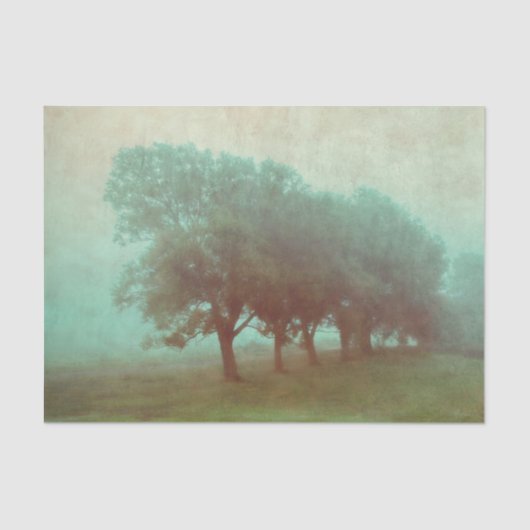 Antiek Blauwgroen textuur Landschapsontkoppeling Tissuepapier (Voorkant)