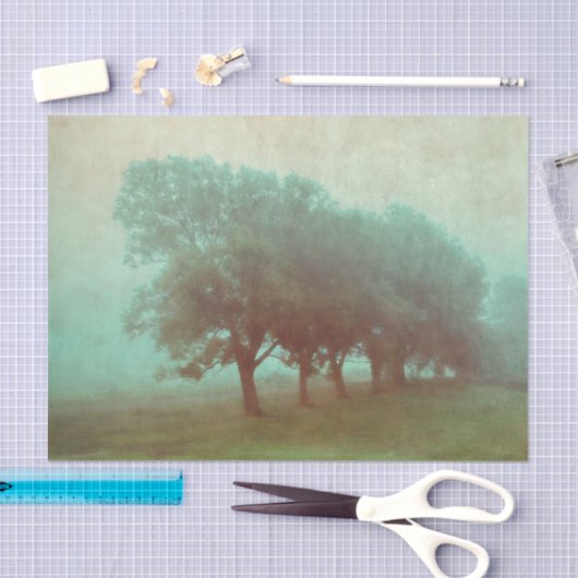 Antiek Blauwgroen textuur Landschapsontkoppeling Tissuepapier (Craft)