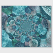  Antiek Blauwgroen Turquoise Green-ballonnen Cadeaupapier (Vlak)