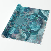 Antiek Blauwgroen Turquoise Green-ballonnen Cadeaupapier (Uitgerold)