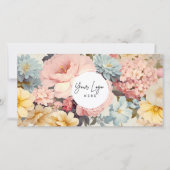 Antiek bloem logo QR-code cadeaubon (Voorkant)