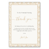 antiek bloem Weddenschap bedankt voor de tafelkaa (Voorkant)