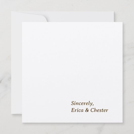 Antiek bloemcollage bedankkaart (Achterkant)