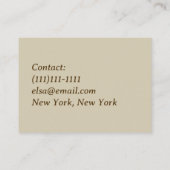 Antiek bloemcollage visitekaartje (Achterkant)