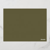 Antiek Bloemen Art Nouveau Bruiloft Goud Details Folie Feestdagen Briefkaart (Achterkant)