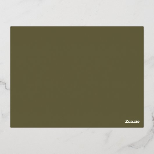 Antiek Bloemen Art Nouveau Bruiloft Goud Details Folie Feestdagen Briefkaart (Achterkant)