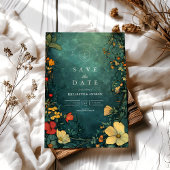 Antiek Bloemen Art Nouveau bruiloft Save The Date