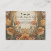 Antiek Bloemen Art Nouveau Vrijgezellenfeest Informatiekaartje (Voorkant)