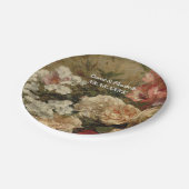 Antiek  Bloemen Bloemen Kunst Custom Painting Papieren Bordje (Gekanteld)
