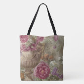 Antiek Bloemen Boeket Canvas tas (Achterkant)