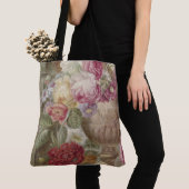 Antiek Bloemen Boeket Canvas tas (Dichtbij)